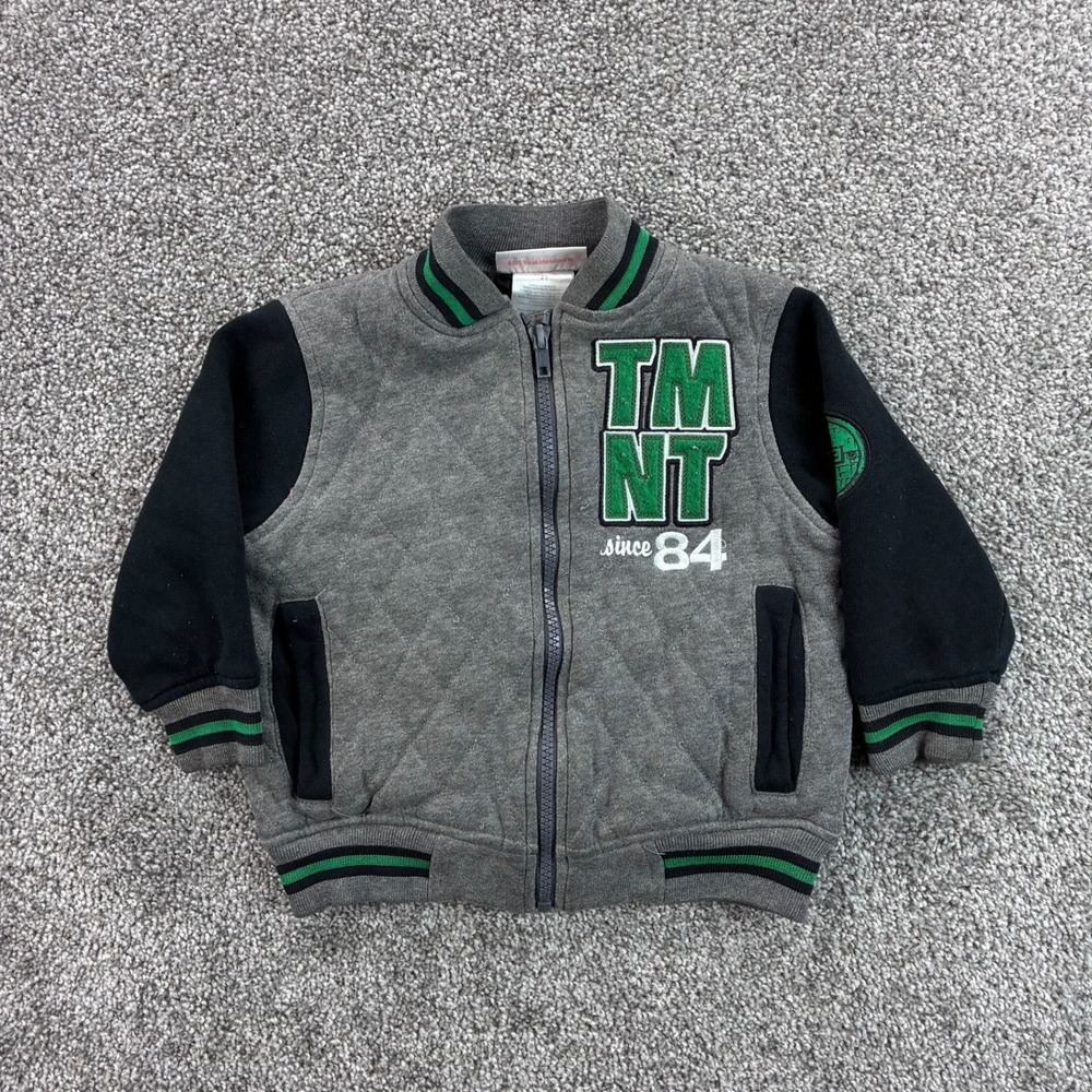 Nickelodeon TMNT Teenage Mutant Ninja Turtles Jacket Baby Toddler‎ 2T Gray Green